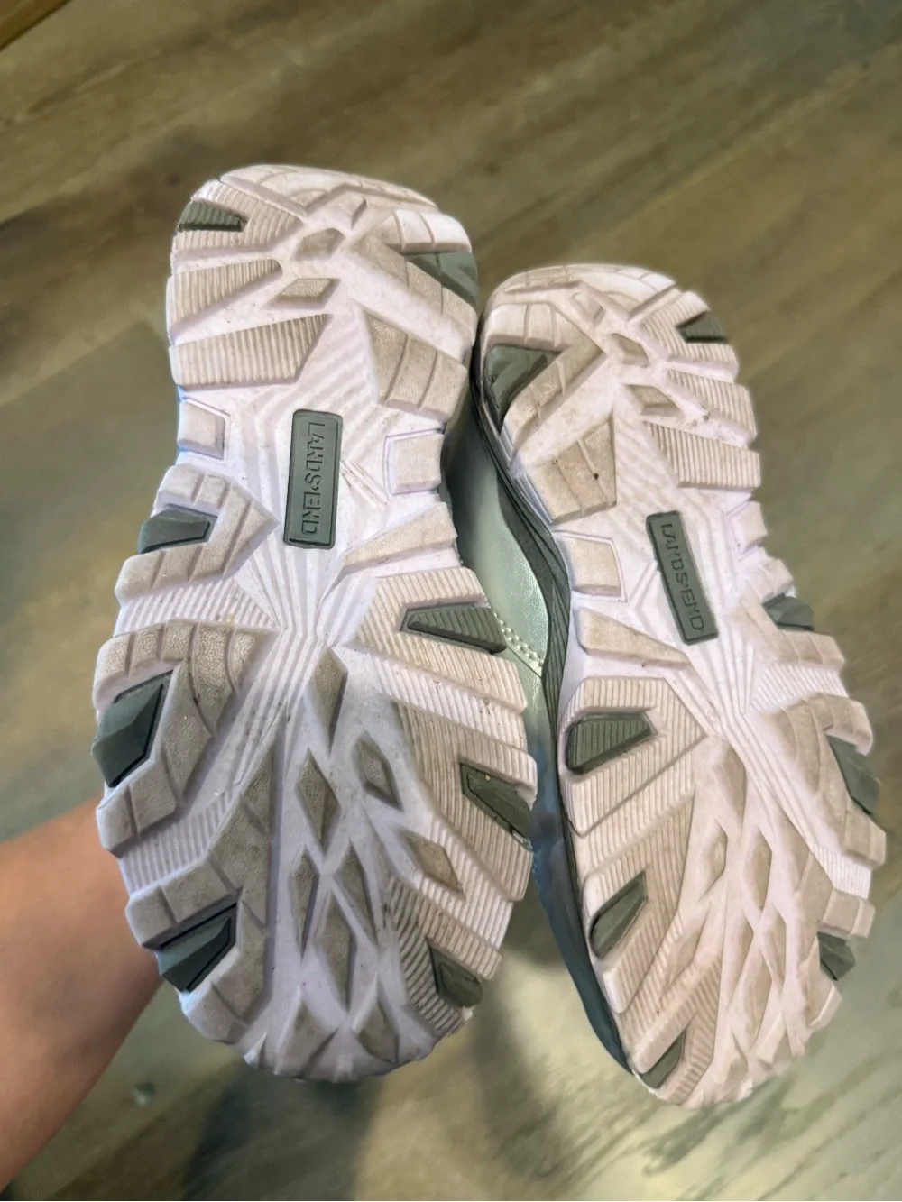 Lands' End Girls' Silver and Lavender Iridescent Snow Boots size 2 worn once